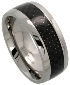 Titanium Ring with Carbon Fiber Center