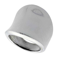 Sterling Silver Concaved Cigar Band Ring