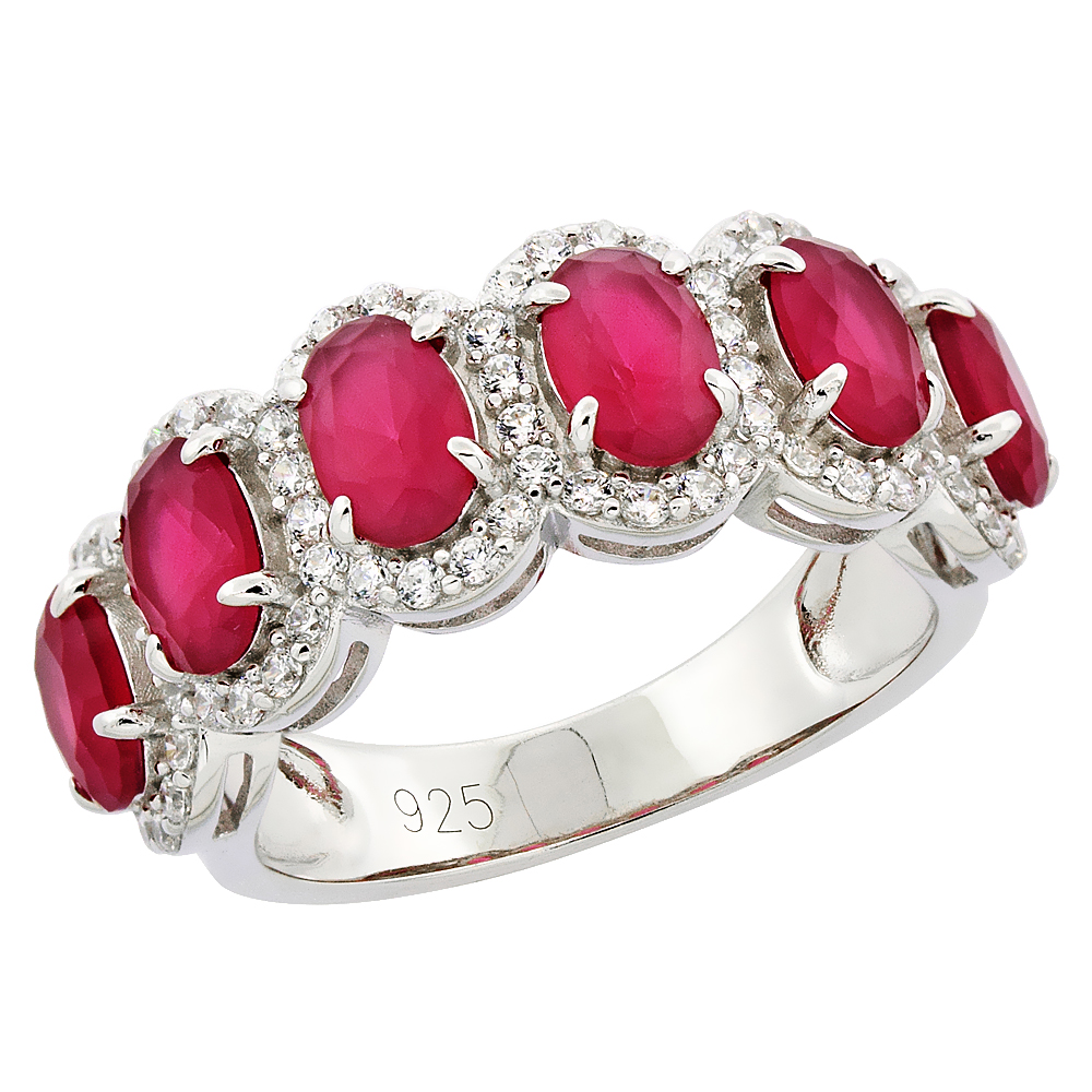 Sterling Silver Cubic Zirconia Baguette Ring Micro pave 11/32 inch wide, sizes 6 - 9