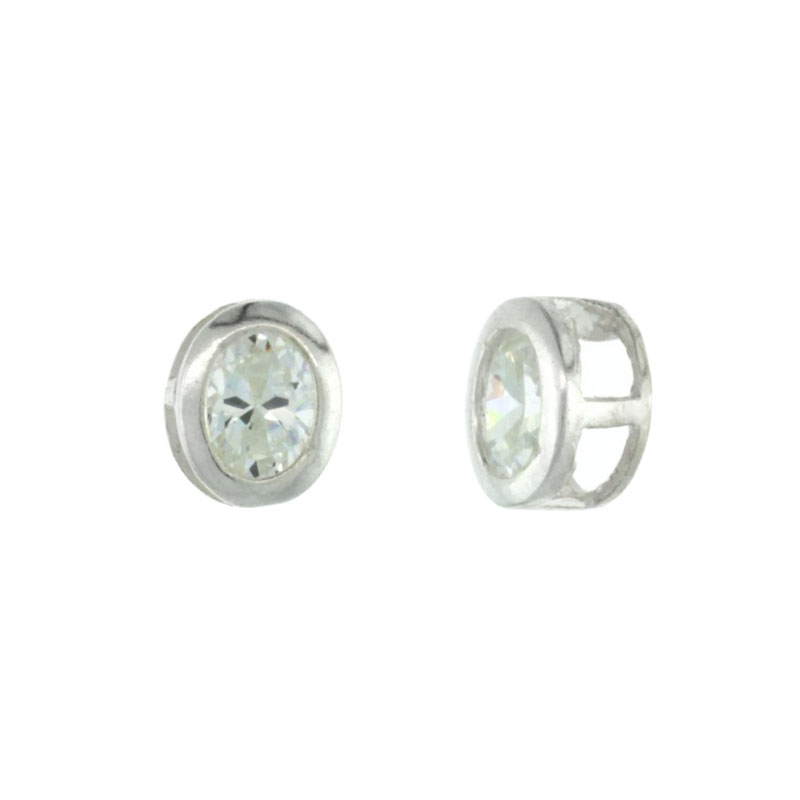 Sterling Silver CZ Slide Pendant