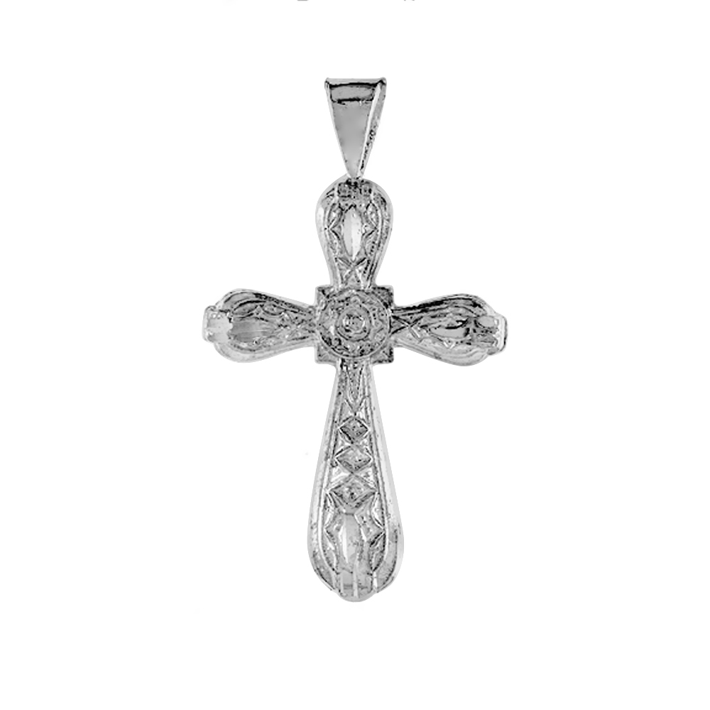 1 1/4 inch Sterling Silver Cross Pendant Everlasting
