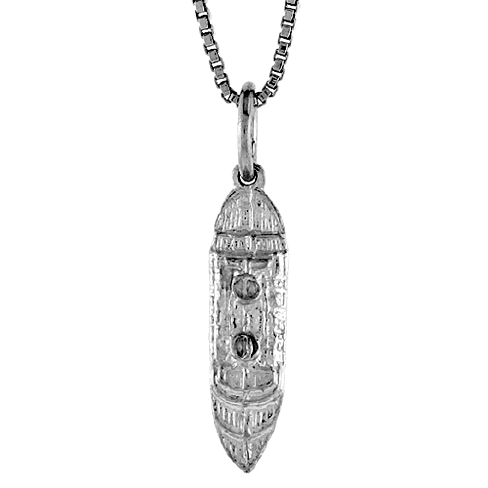 Small 3-D Sterling Silver Cruise Ship Pendant Charm Women 3/4 inch