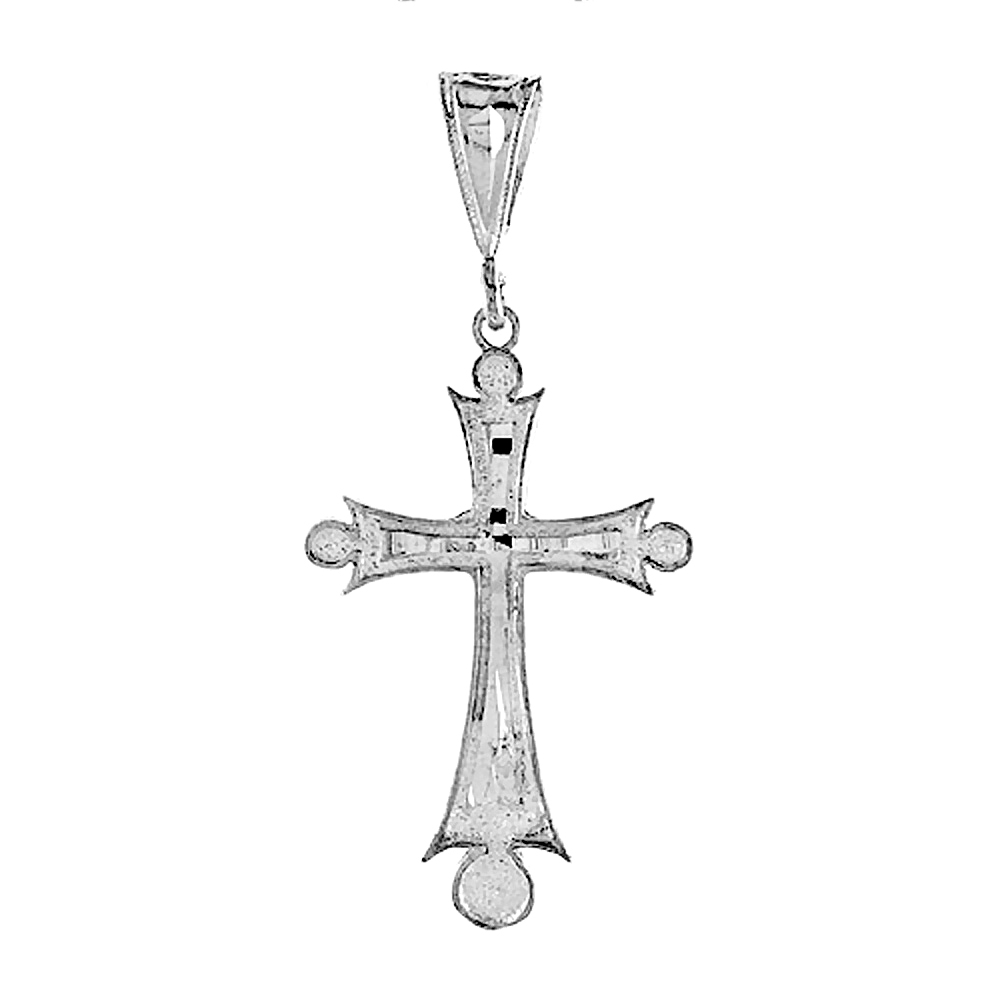 1 1/4 inch Sterling Silver Cross Pendant Apostles Men Women