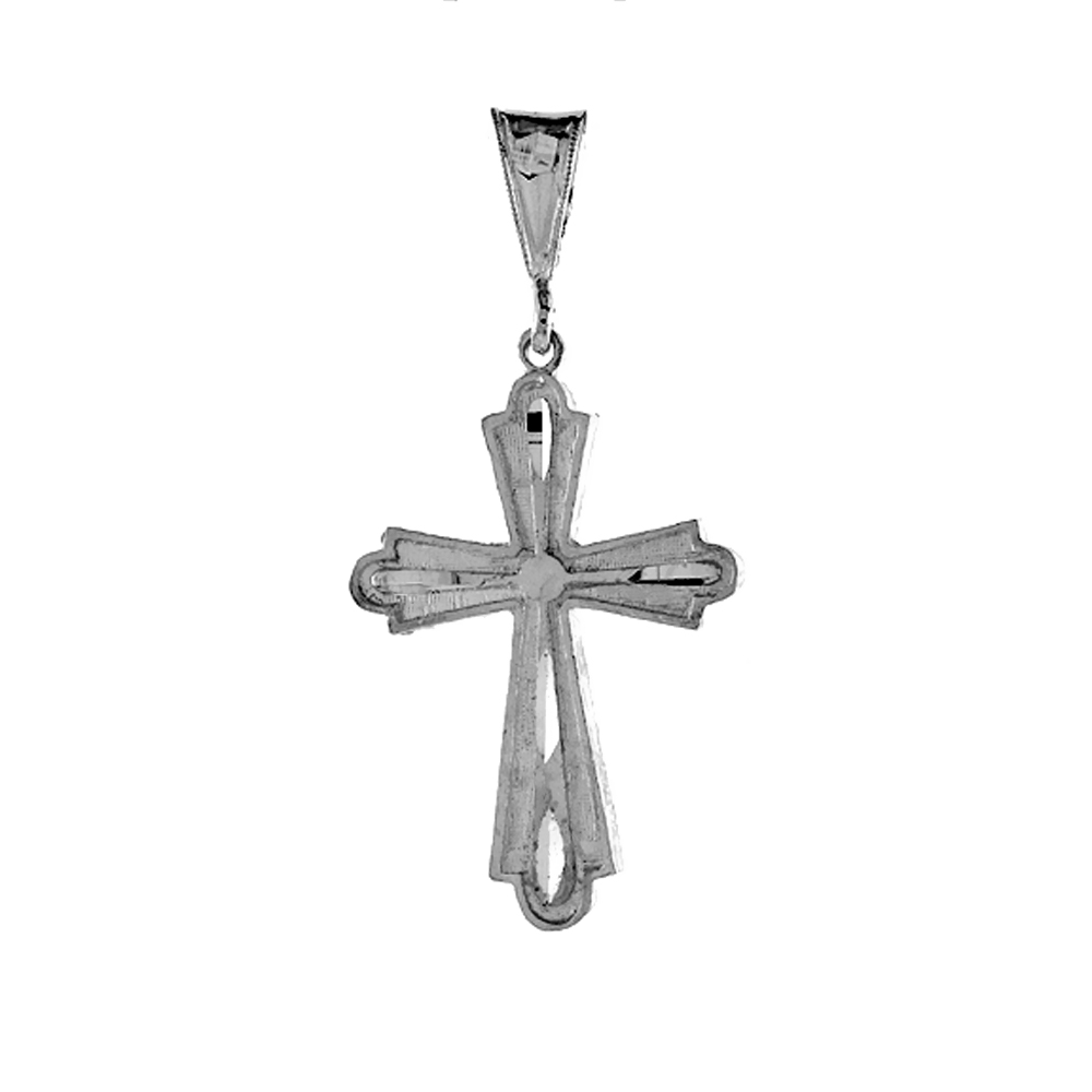 1 3/8 inch Sterling Silver Cross Pendant potance