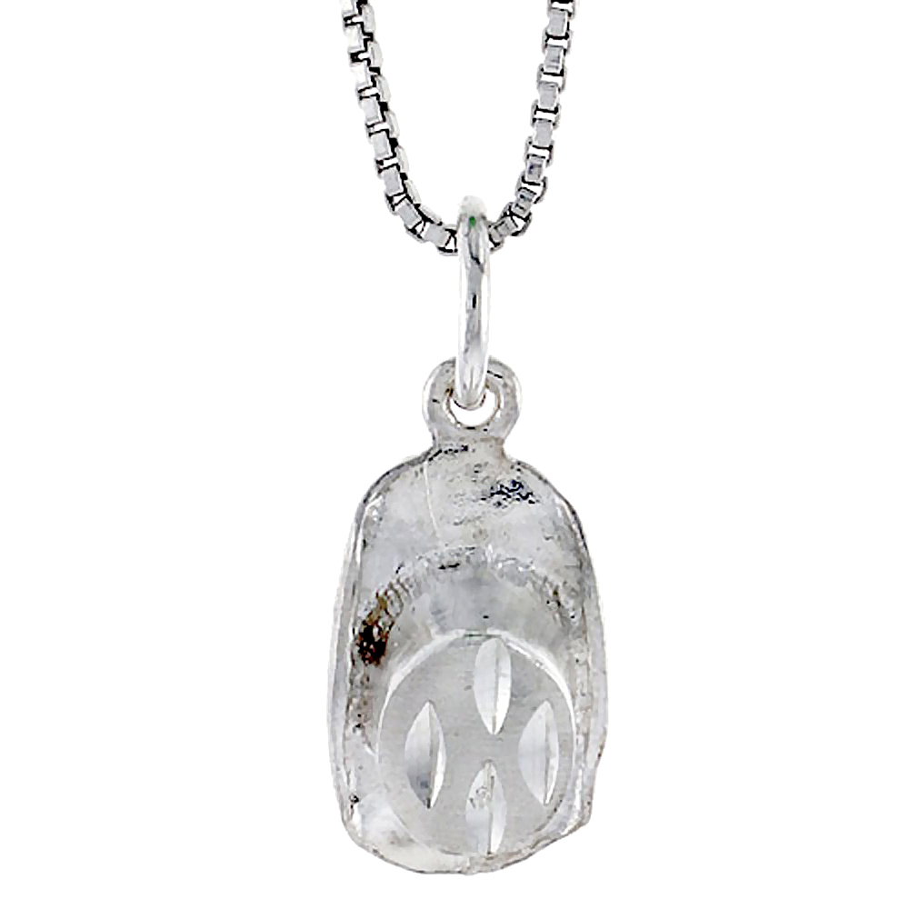 Sterling Silver Top Hat Pendant, 1/2 inch Tall