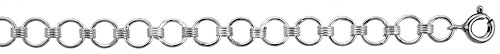 Sterling Silver Plain Anklet, fits 9 - 10 inch ankles