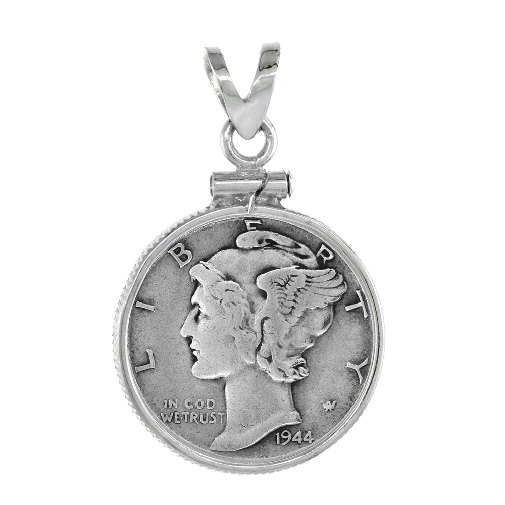 Sterling Silver & Gold Filled Dime Bezel 18 mm Screw Top Coin Edge 10 Cent Coin NOT Included