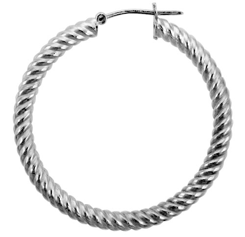 STERLING SILVER ITALIAN HOOP EARRINGS