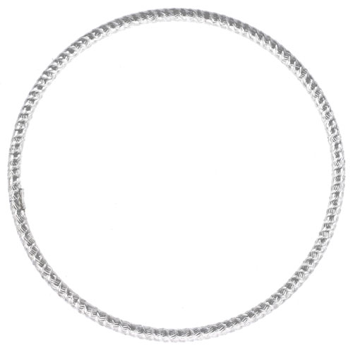 Sterling Silver 2mm Crisscross Italian Diamond-cut Slip-on Bangle Bracelet
