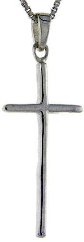 Sterling Silver Cross Pendant 1 1/2 inch tall