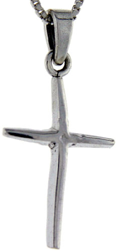 Sterling Silver Cross Pendant 1 1/4 inch tall