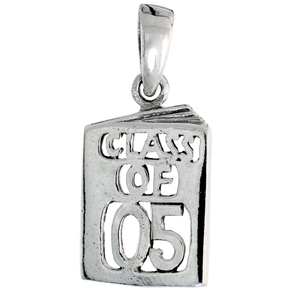 Sterling Silver Class of 2005 Pendant 5/8 inch