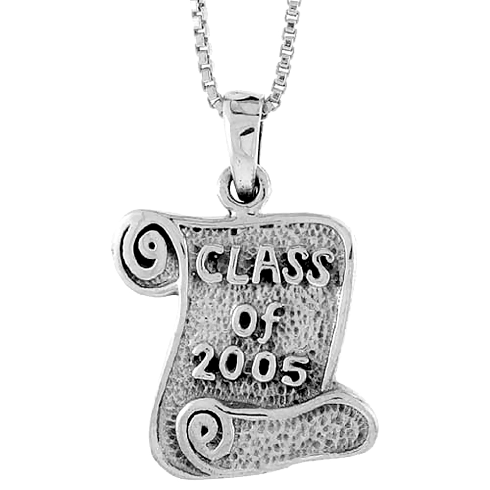 Sterling Silver Class of 2004 Pendant 3/4 inch