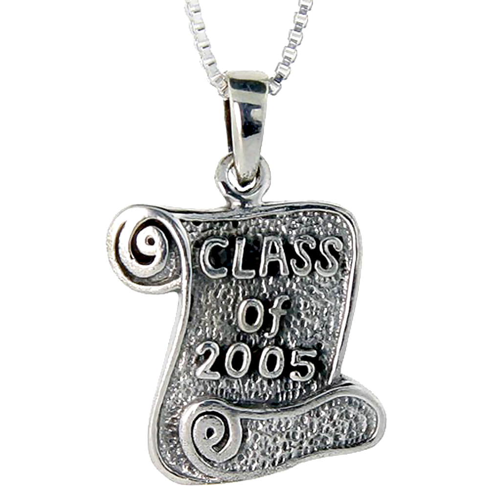 Sterling Silver Class of 2006 Pendant 3/4 inch