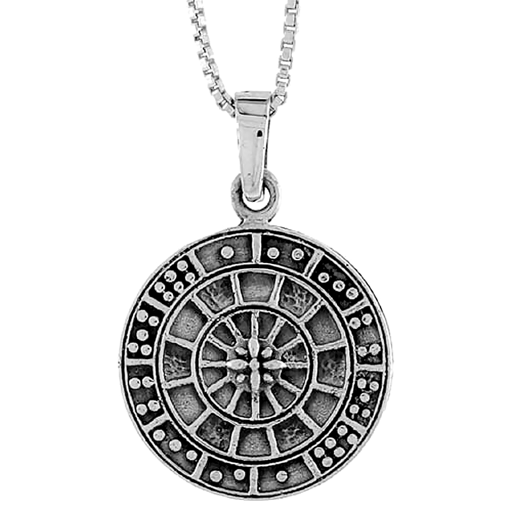 Sterling Silver Dice Game Pendant 3/4 inch