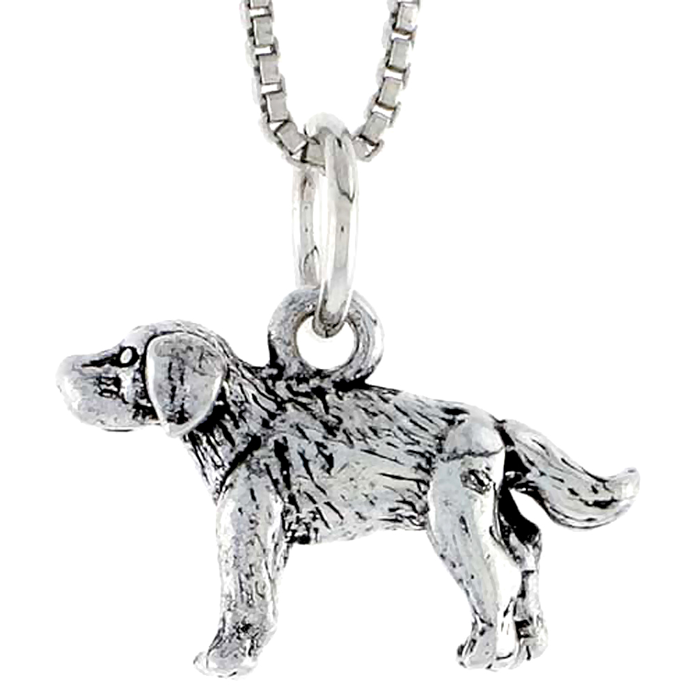 Sterling Silver Wire Fox Terrier Charm 3/4 inch tall