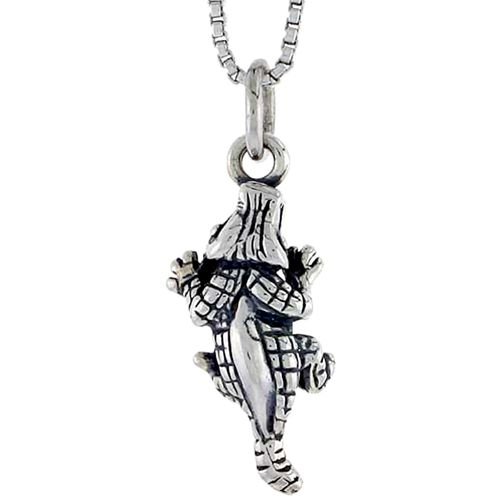 Sterling Silver Alligator Charm 3/4 inch tall