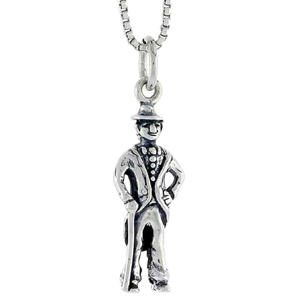 Sterling Silver Englishman Charm 3/4 inch tall