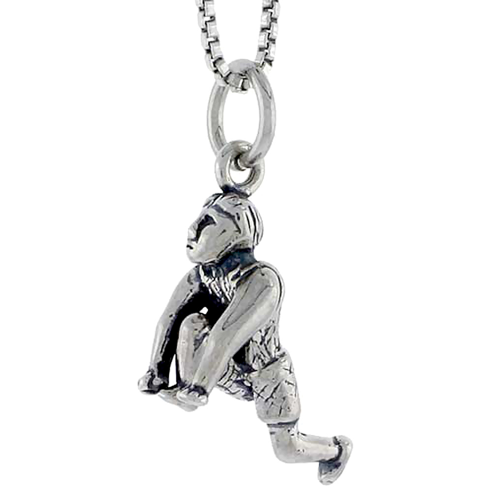 Sterling Silver Runner Charm 3/4 inch tall