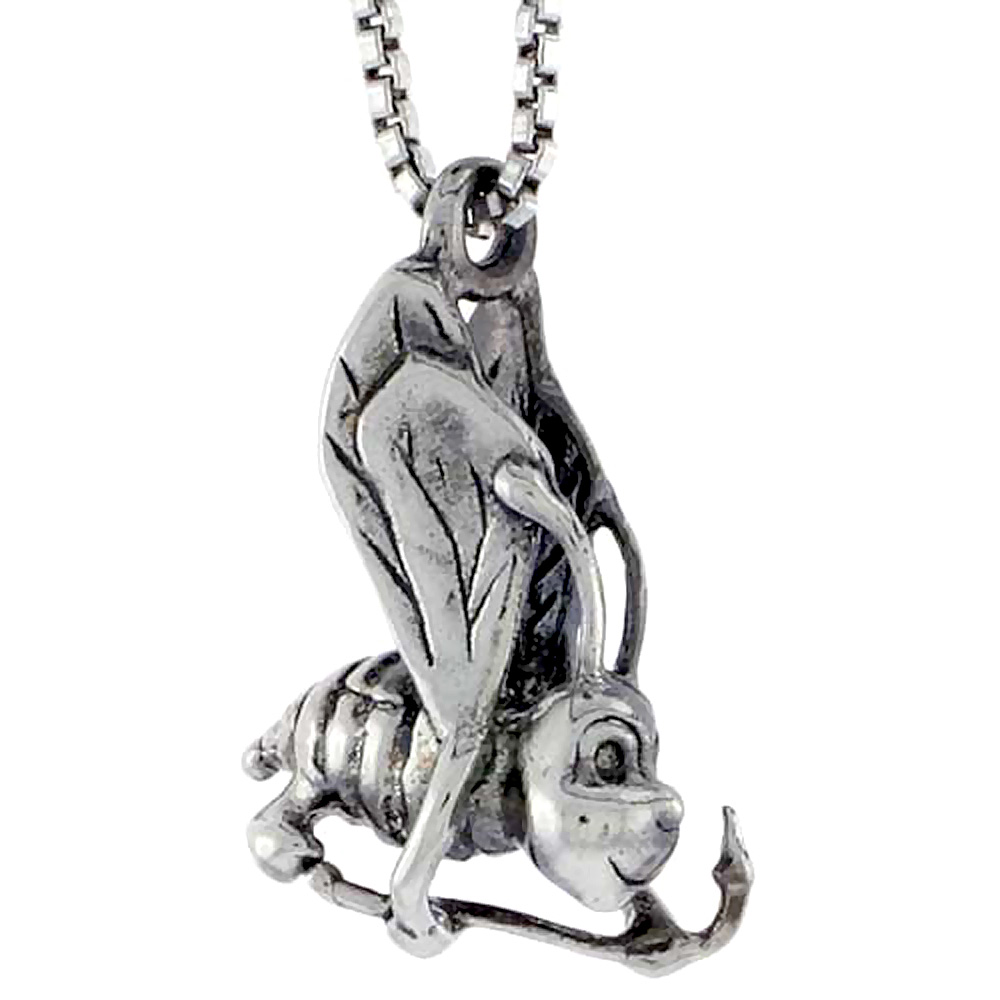 Sterling Silver Bumble Bee Charm 5/8 inch tall