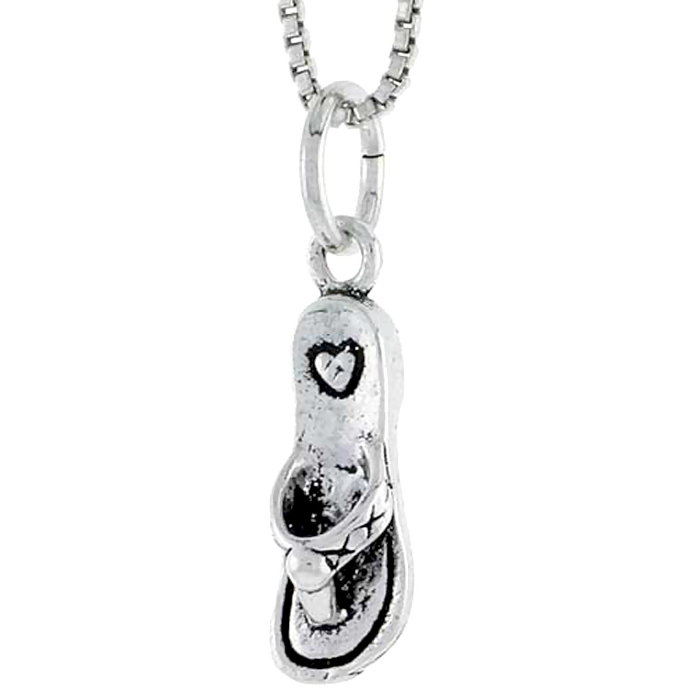 Sterling Silver Slipper Charm 5/8 inch tall