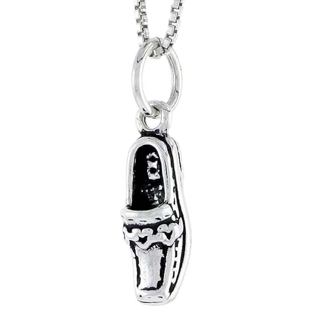 Sterling Silver Shoe Charm 5/8 inch tall