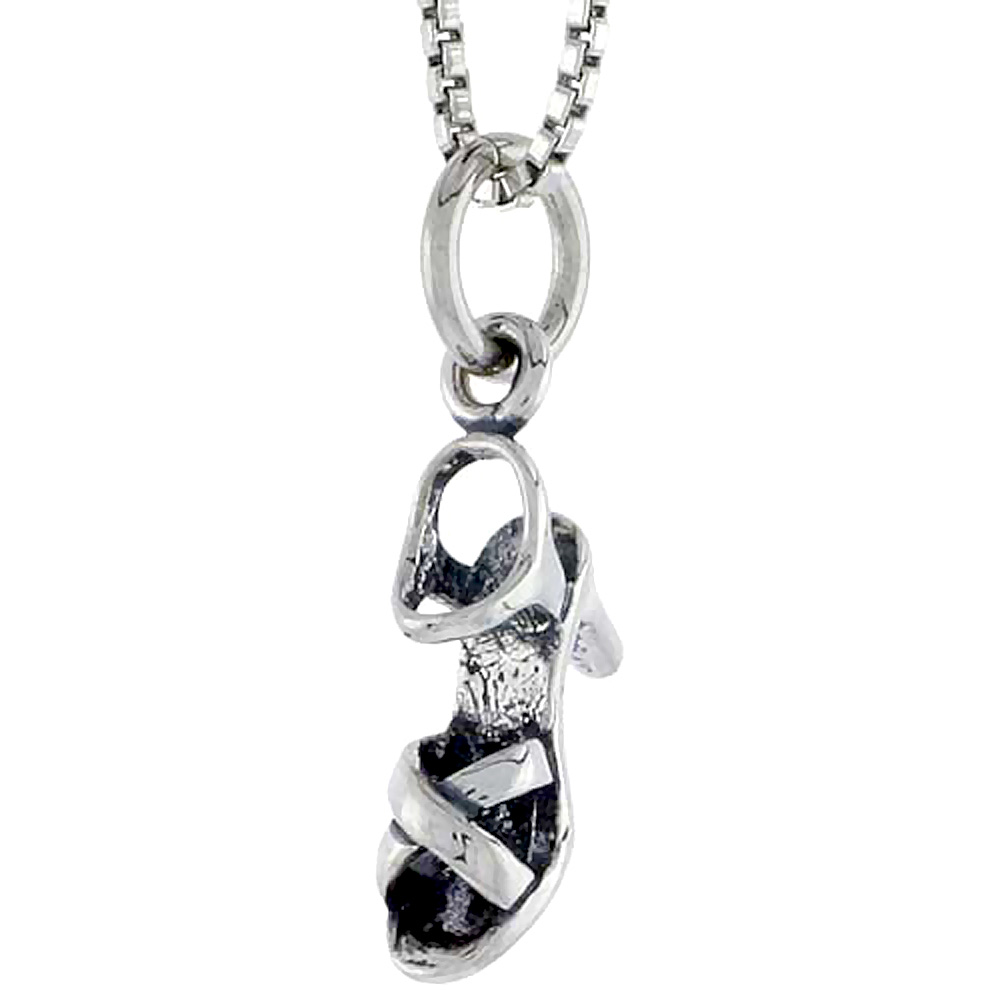 Sterling Silver Clog Shoe Charm 1/2 inch tall