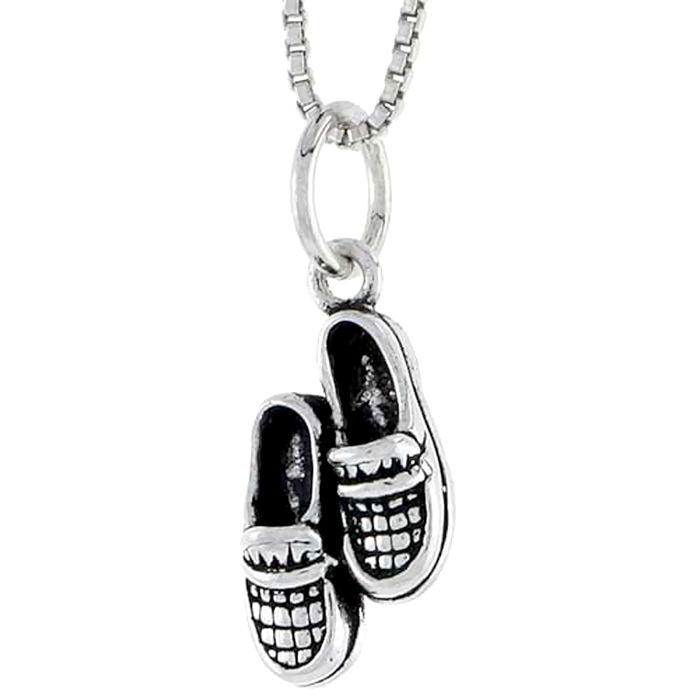 Sterling Silver Shoe Charm 5/8 inch tall