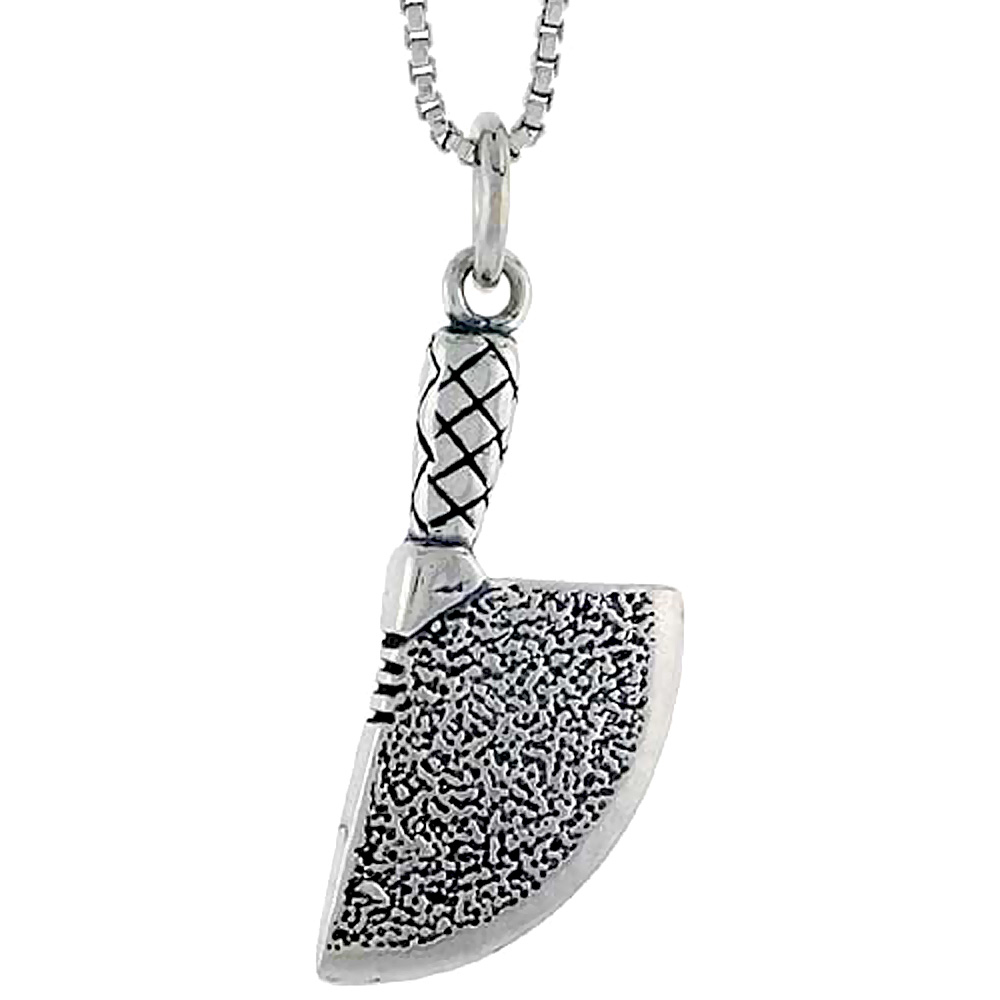 Sterling Silver Butcher's Knife Charm 7/8 inch tall
