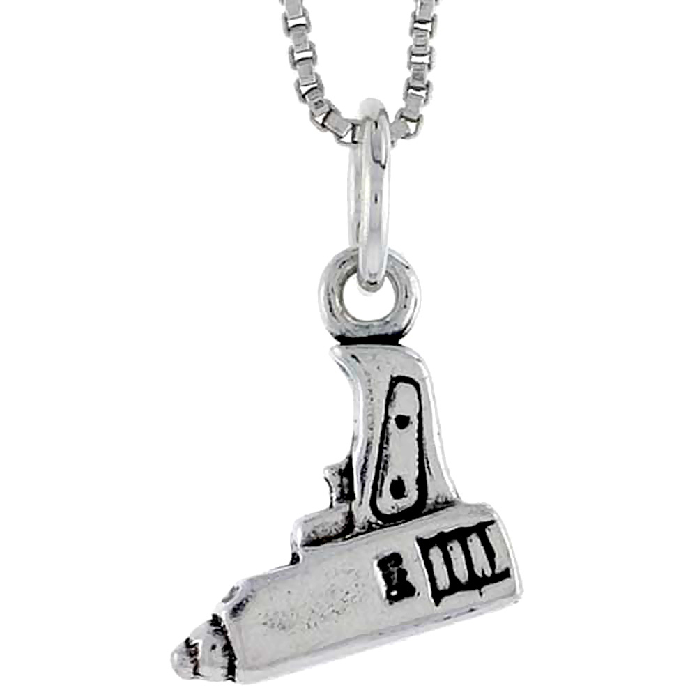 Sterling Silver Drill Charm 1/2 inch tall