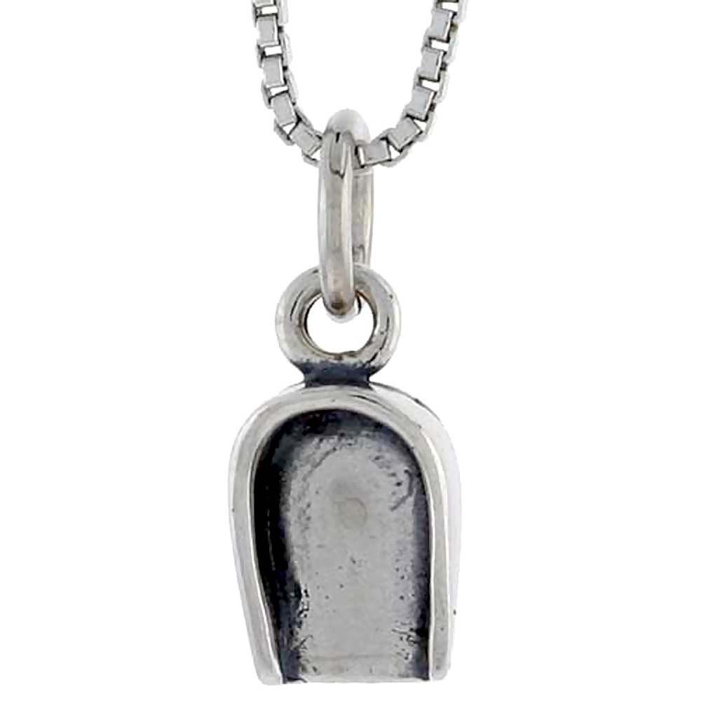 Sterling Silver Shovel Charm 3/8 inch tall