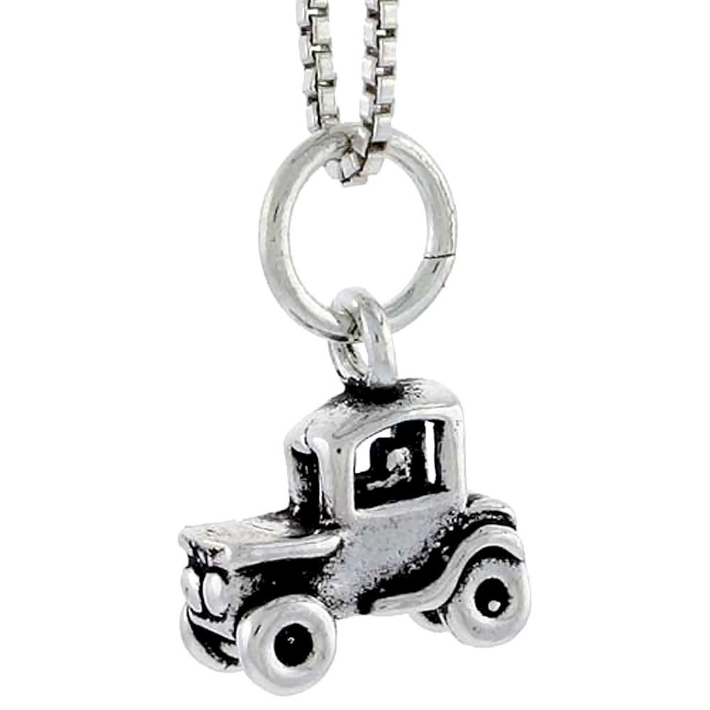 Sterling Silver Vintage 2 Seater Car Charm 3/8 inch tall