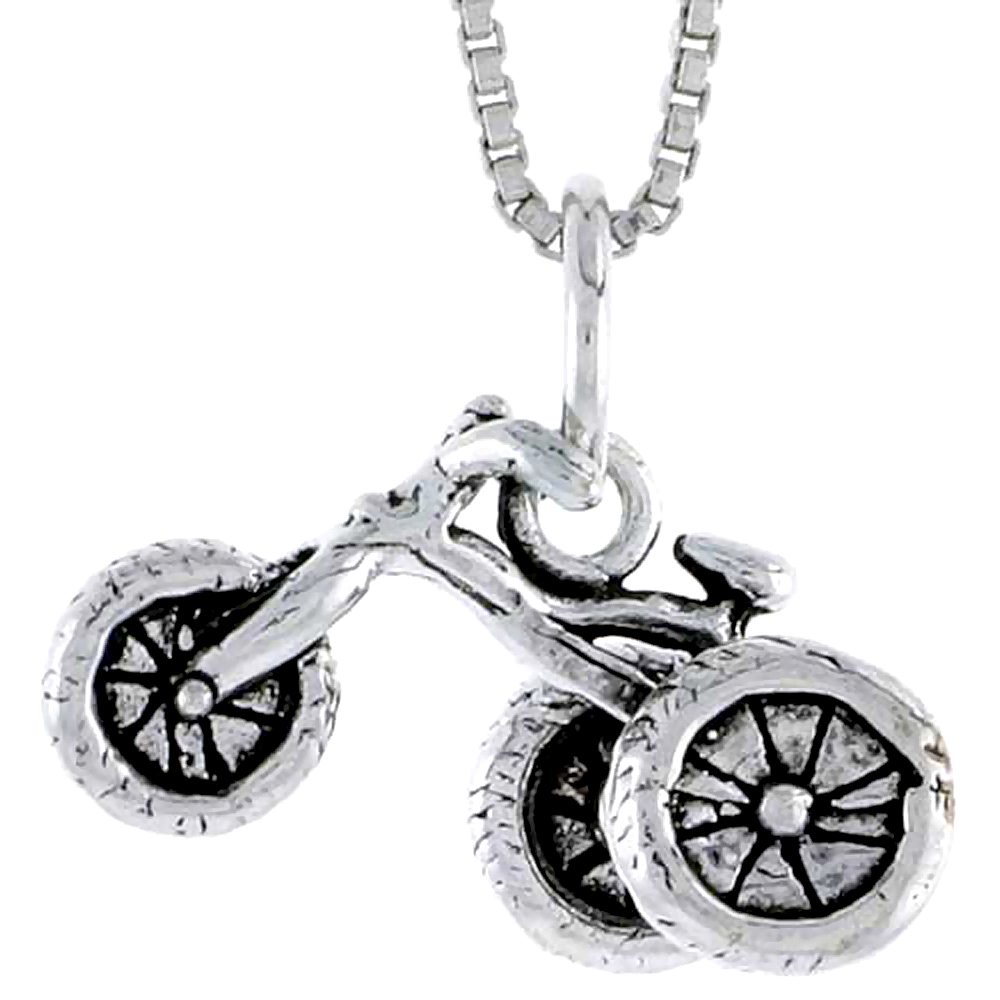 Sterling Silver Tricycle Charm 3/8 inch tall