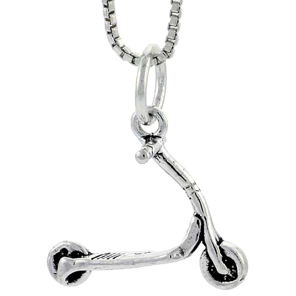 Sterling Silver Scooter Charm 1/2 inch tall