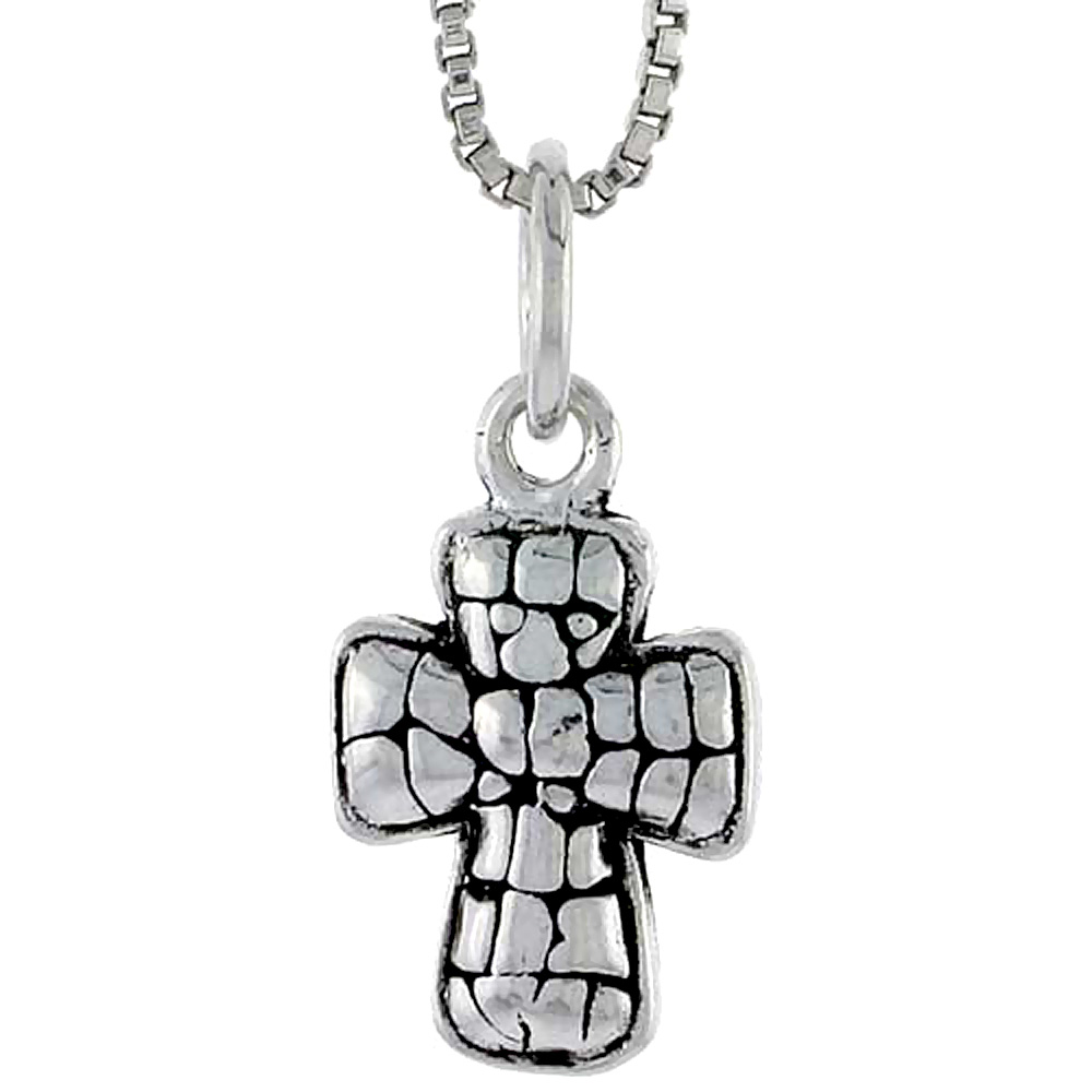 Sterling Silver St Johns Cross Charm 1/2 inch tall