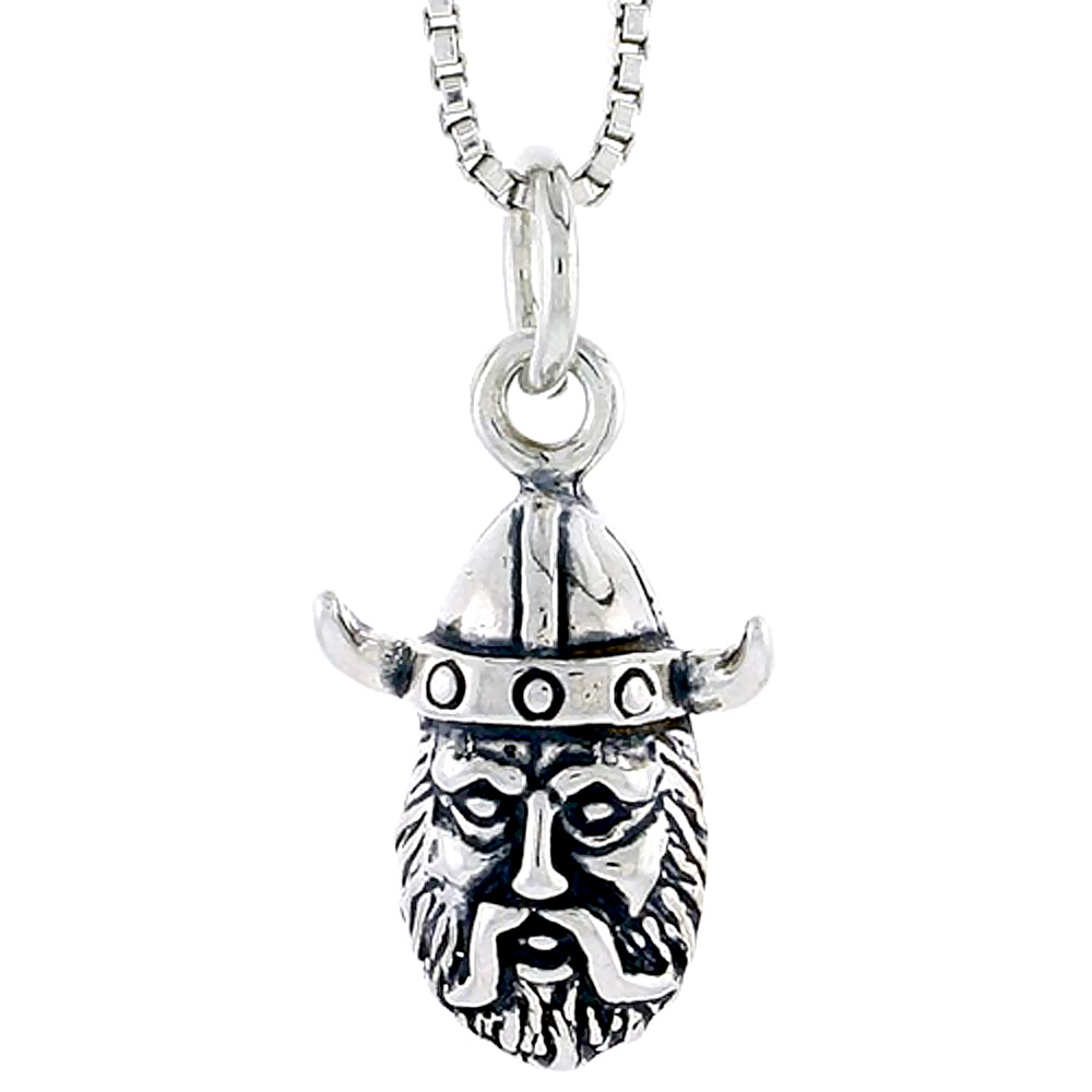 Sterling Silver Viking Charm 1/2 tall