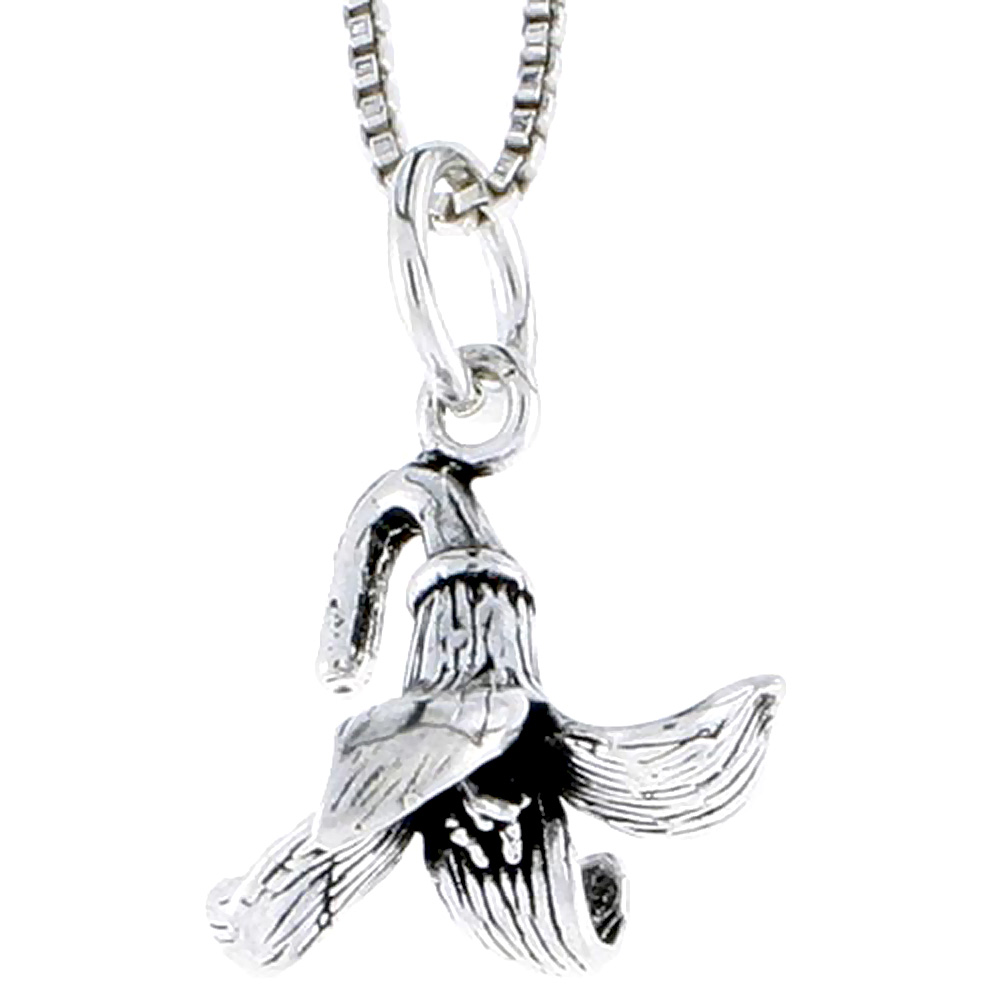 Sterling Silver 4-Petal Flower Charm 1/2 inch tall
