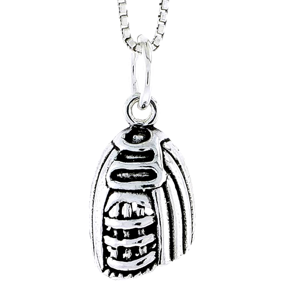 Sterling Silver Baseball Mitt Charm 5/8 inch tall