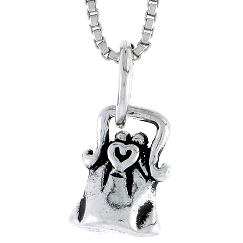 Sterling Silver Purse Charm 7/16 tall