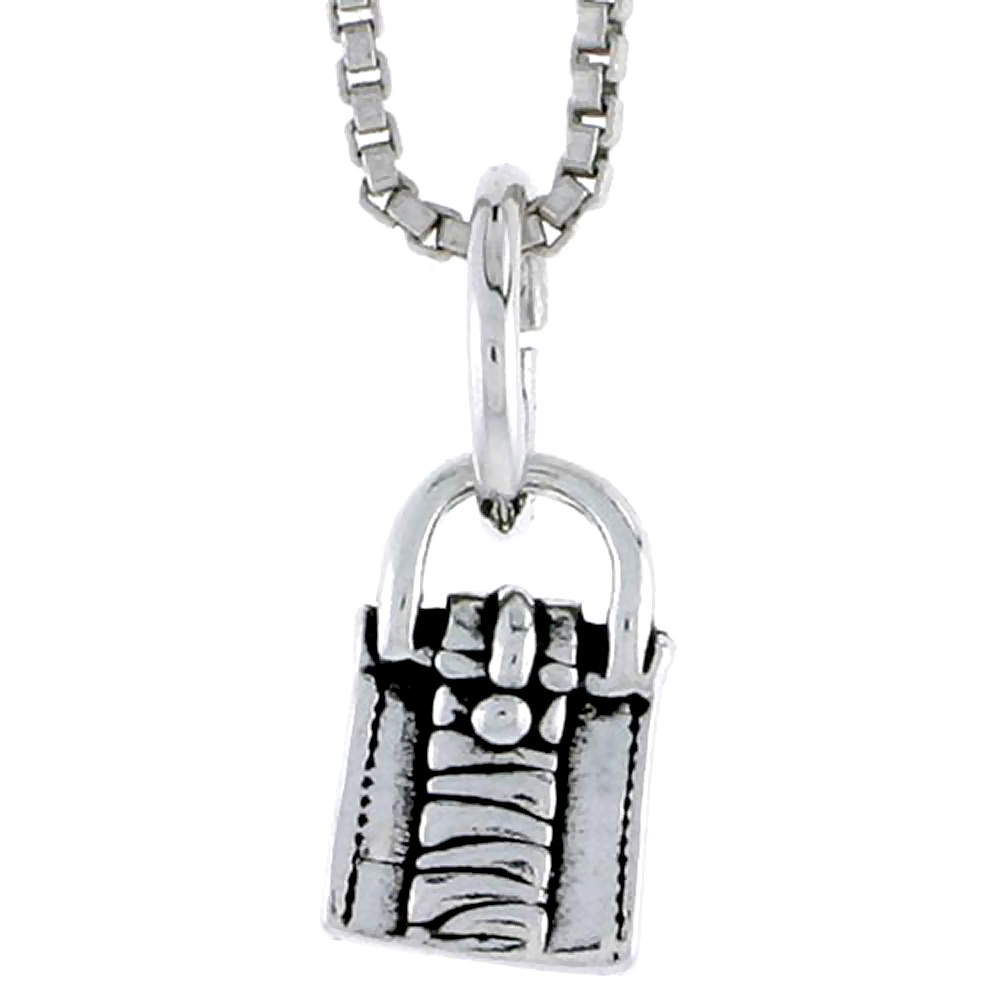 Sterling Silver Purse Charm 3/8 inch tall
