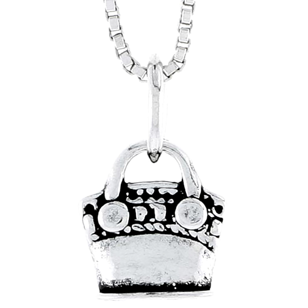 Sterling Silver Bag Charm 1/2 inch tall