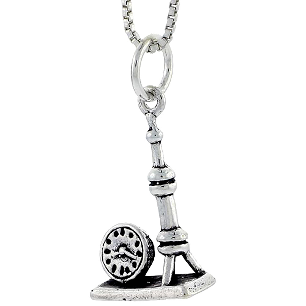 Sterling Silver Chess Game Charm 3/4 inch tall