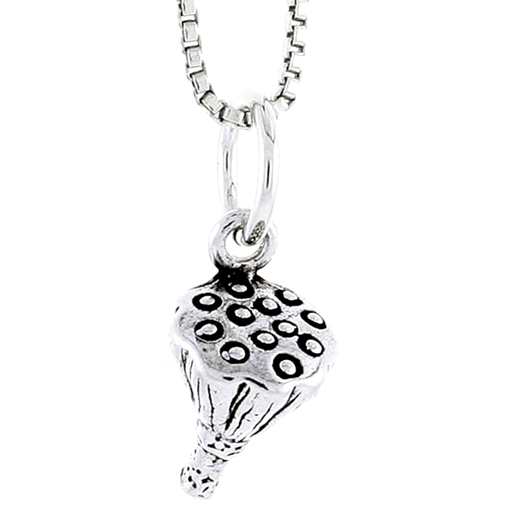 Sterling Silver Broccoli Charm 1/4 inch tall