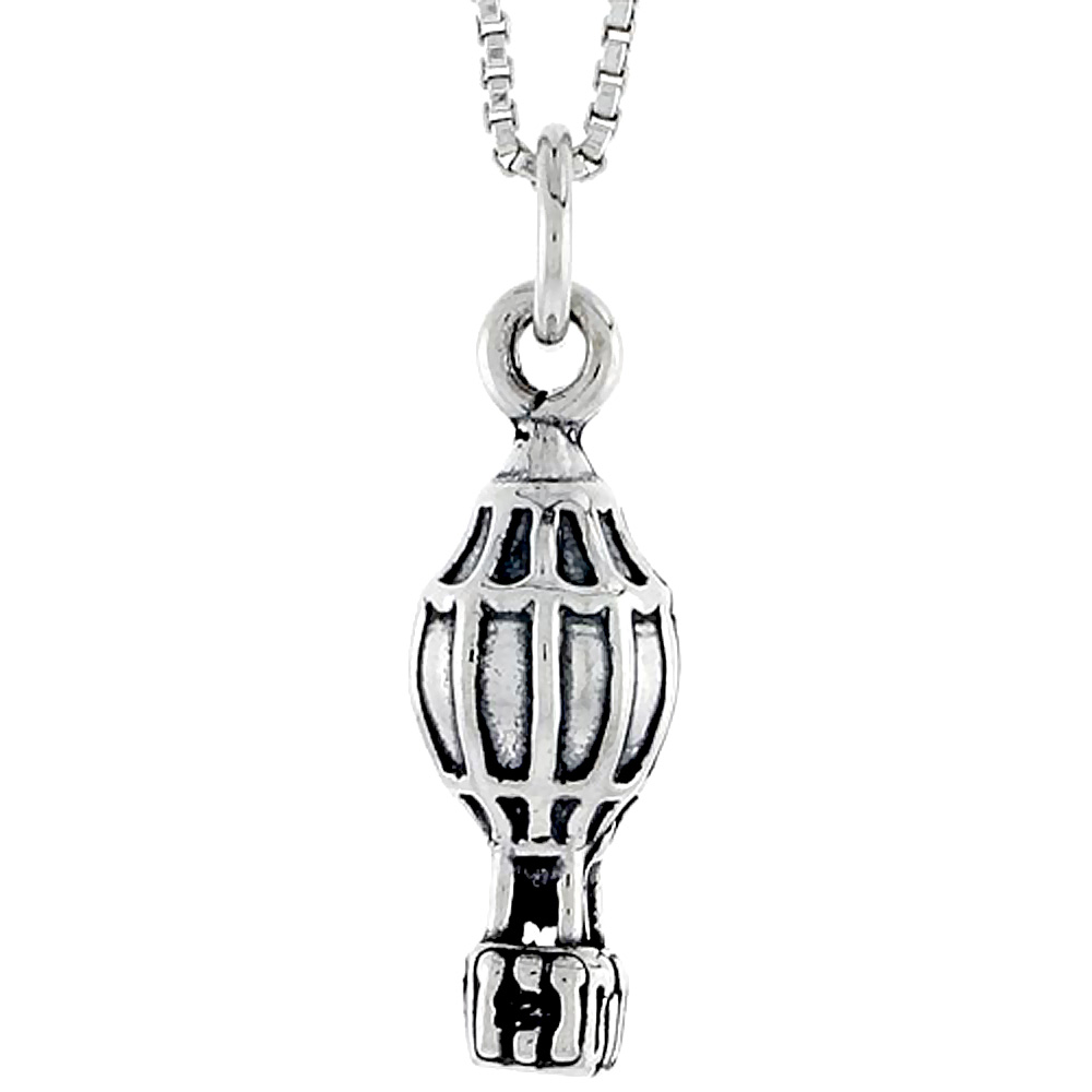 Sterling Silver Hot Air Balloon Charm 3/4 inch tall
