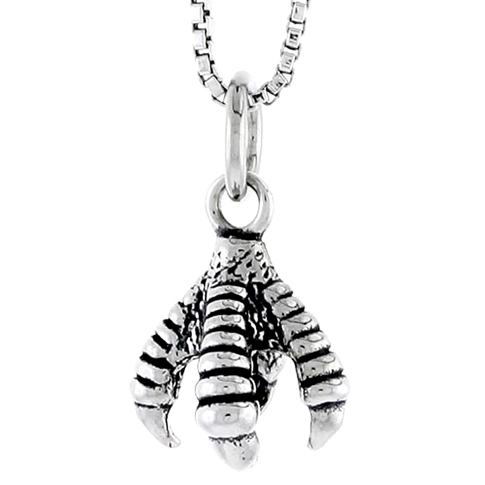 Sterling Silver Talon Charm 1/2 inch tall