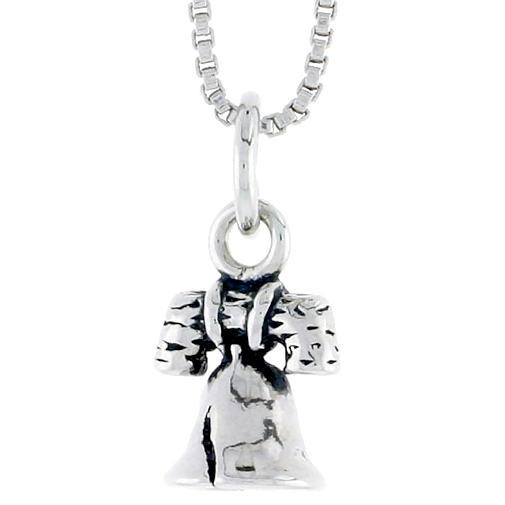 Sterling Silver Liberty Bell Charm 3/8 inch tall