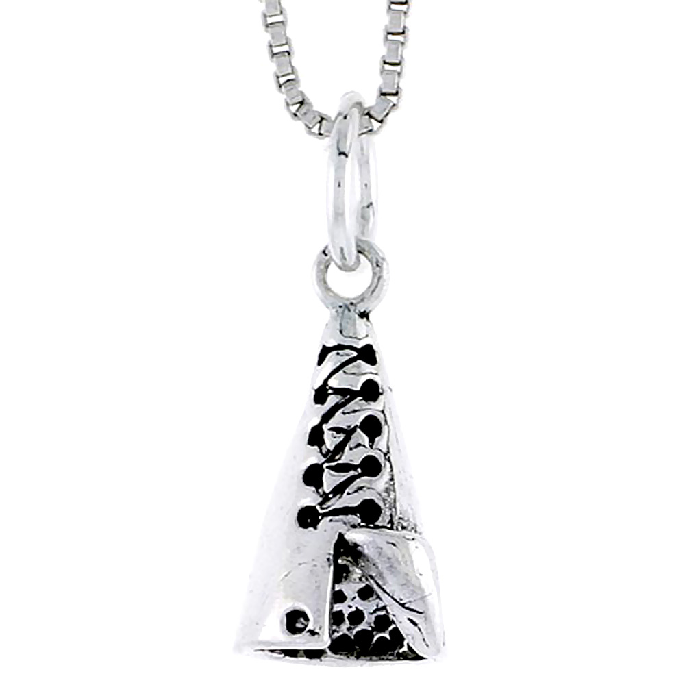 Sterling Silver Indian Tepee Charm 3/4 inch tall