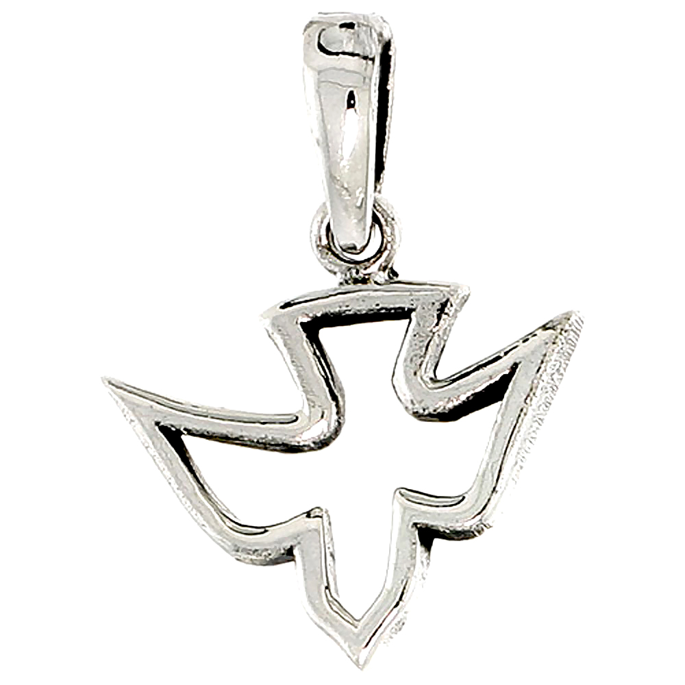 Sterling Silver Dove Charm 1/2" inch tall