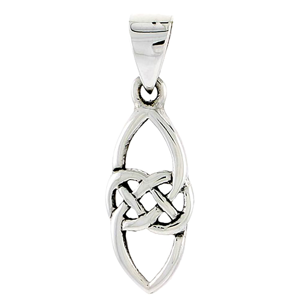 Small Sterling Silver Celtic Sailors Knot Charm Pendant 3/4 inch