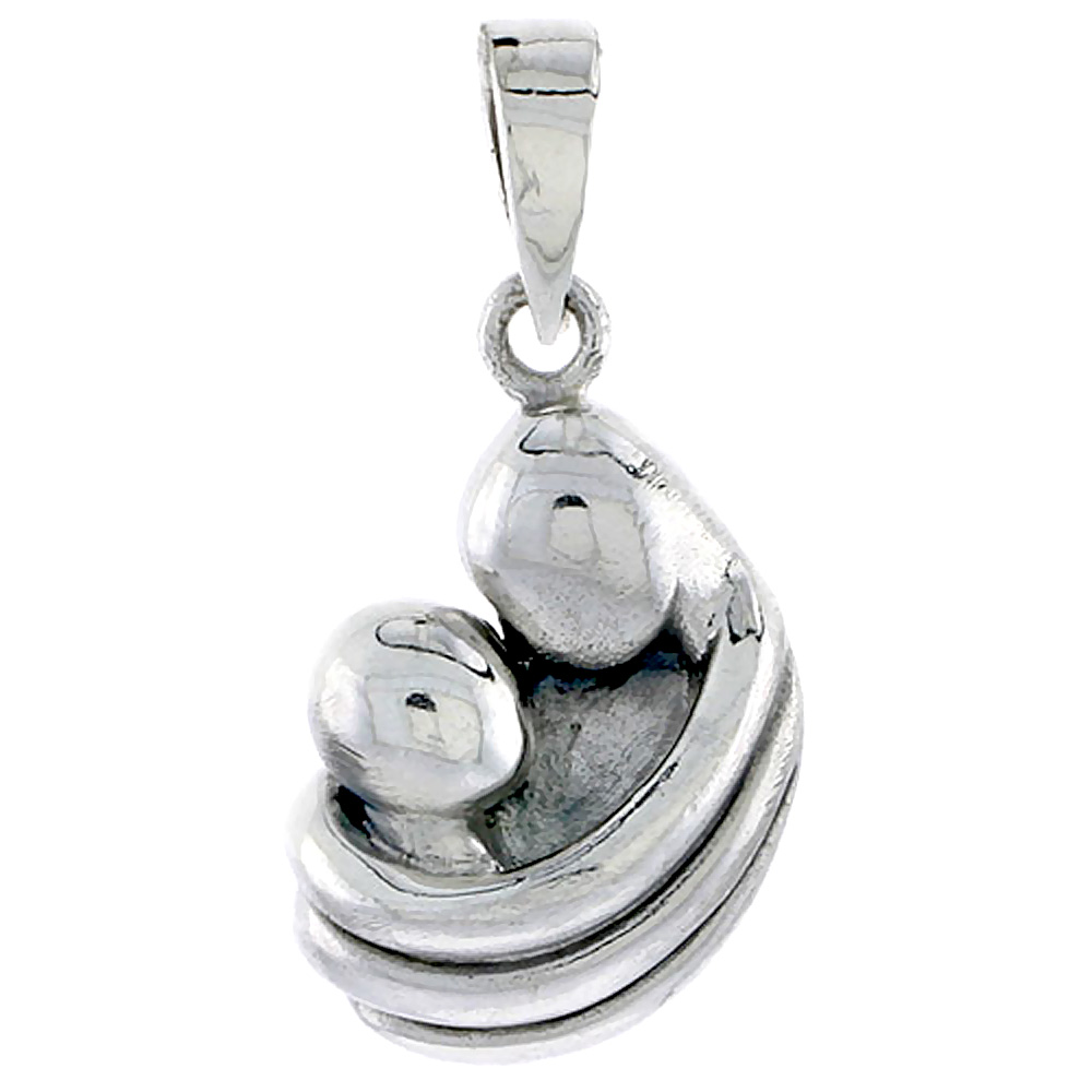 Sterling Silver Motherhood Charm 7/8 inch tall